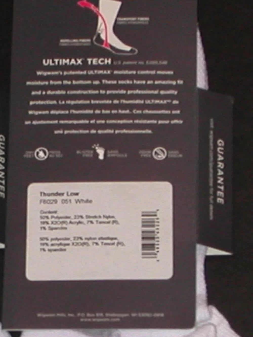 3 Pairs Wigwam Thunder Low Lightweight Micro Socks Men's XL NWT White